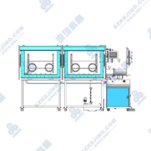 前開(kāi)門(mén)式雙節(jié)單面雙工位手套箱