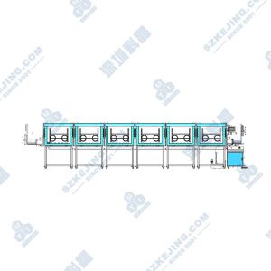 前開(kāi)門(mén)式六節(jié)單面六工位手套箱