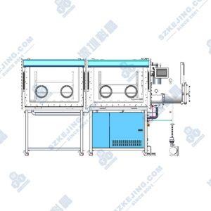 前開(kāi)門(mén)式雙節(jié)單面雙工位手套箱（一體式）