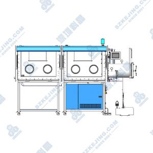 前開(kāi)門(mén)式雙節(jié)雙面四工位手套箱（一體式）