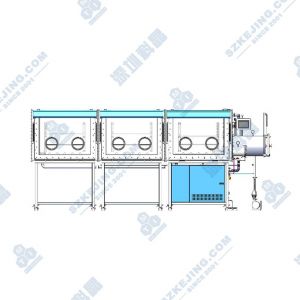 前開(kāi)門(mén)式三節(jié)單面三工位手套箱（一體式）